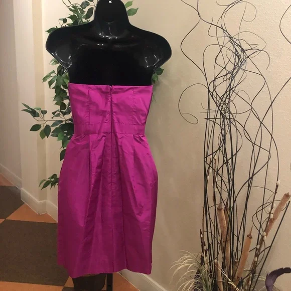 J.Crew Strapless Silk A-Line Dress. Preowned - Picture 3 of 5